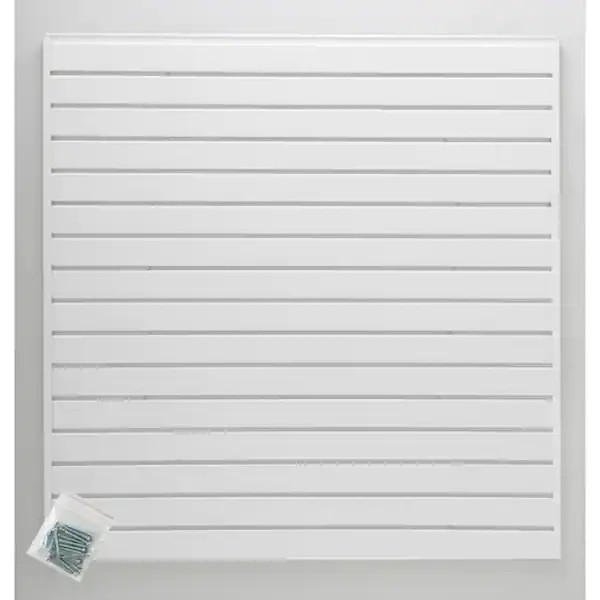 Jifram Easy Living 4 ft. x 4 ft. or 8 ft. x 2 ft. White Plastic Slat Wall