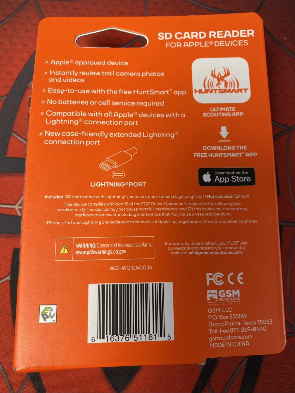Wildgame Innovations SD Card Reader For Apple Lightning Port Devices