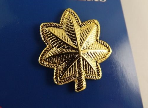 FREE SHIP Lapel Pin U.S. ARMY Major Gold Tone 1"