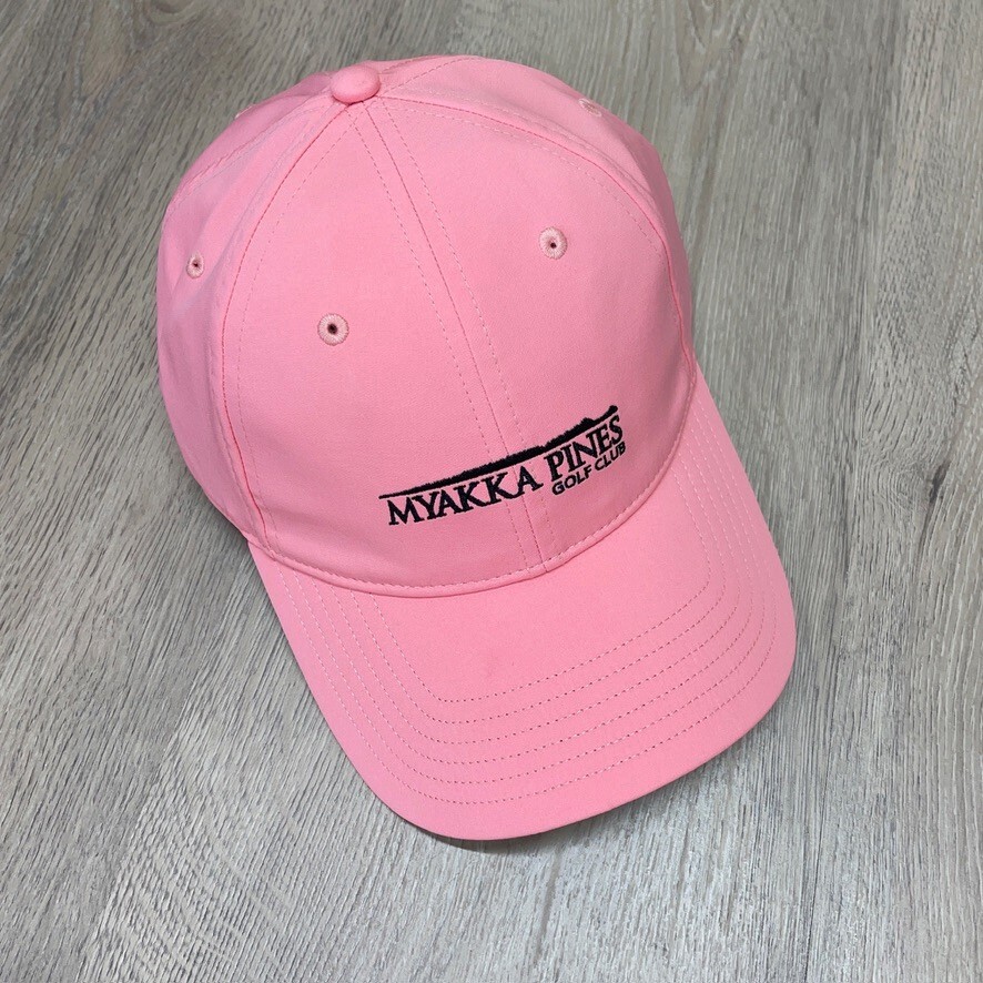 TaylorMade Golf Hat Pink Embroidered Logo OSFA Strapback NWOT Myakka Pines Cap