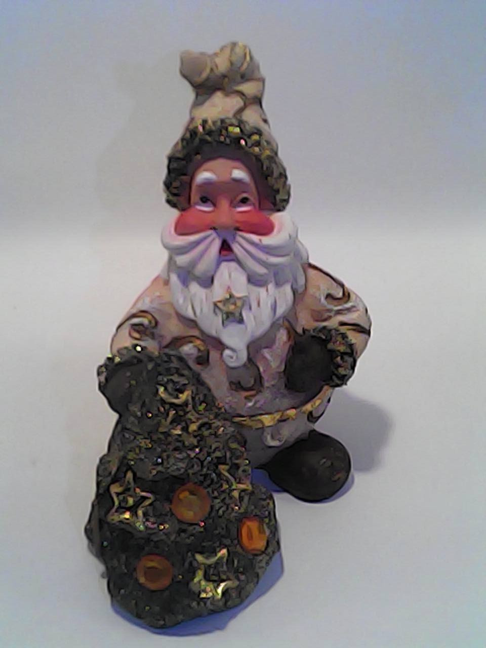 Santa with Hinged Tree 5" Tall