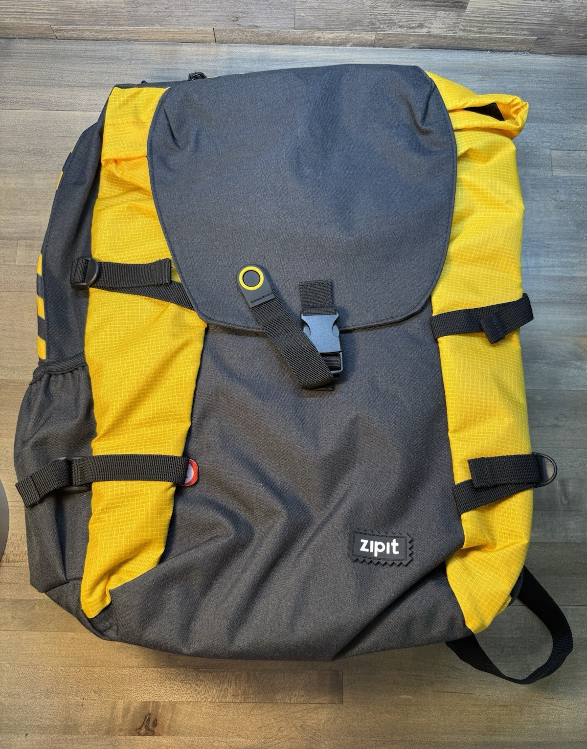 ZIPIT Metro 25L Backpack Black/Yellow Padded 15" Laptop&Bottle Pocket (hbp2/cp)
