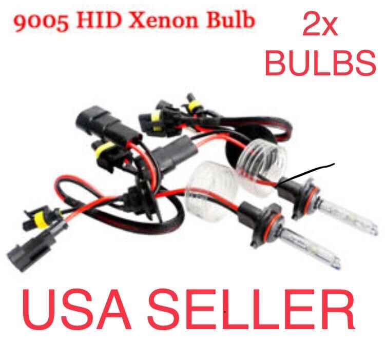 9005 Super WHITE HID Replacement Headlight Light Bulbs 35w 12v 5000k Opt7 xentec