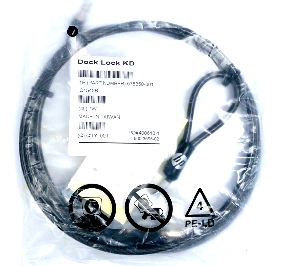 Genuine HP 575350-001 Docking Station Cable Dock Lock KD C1515B New