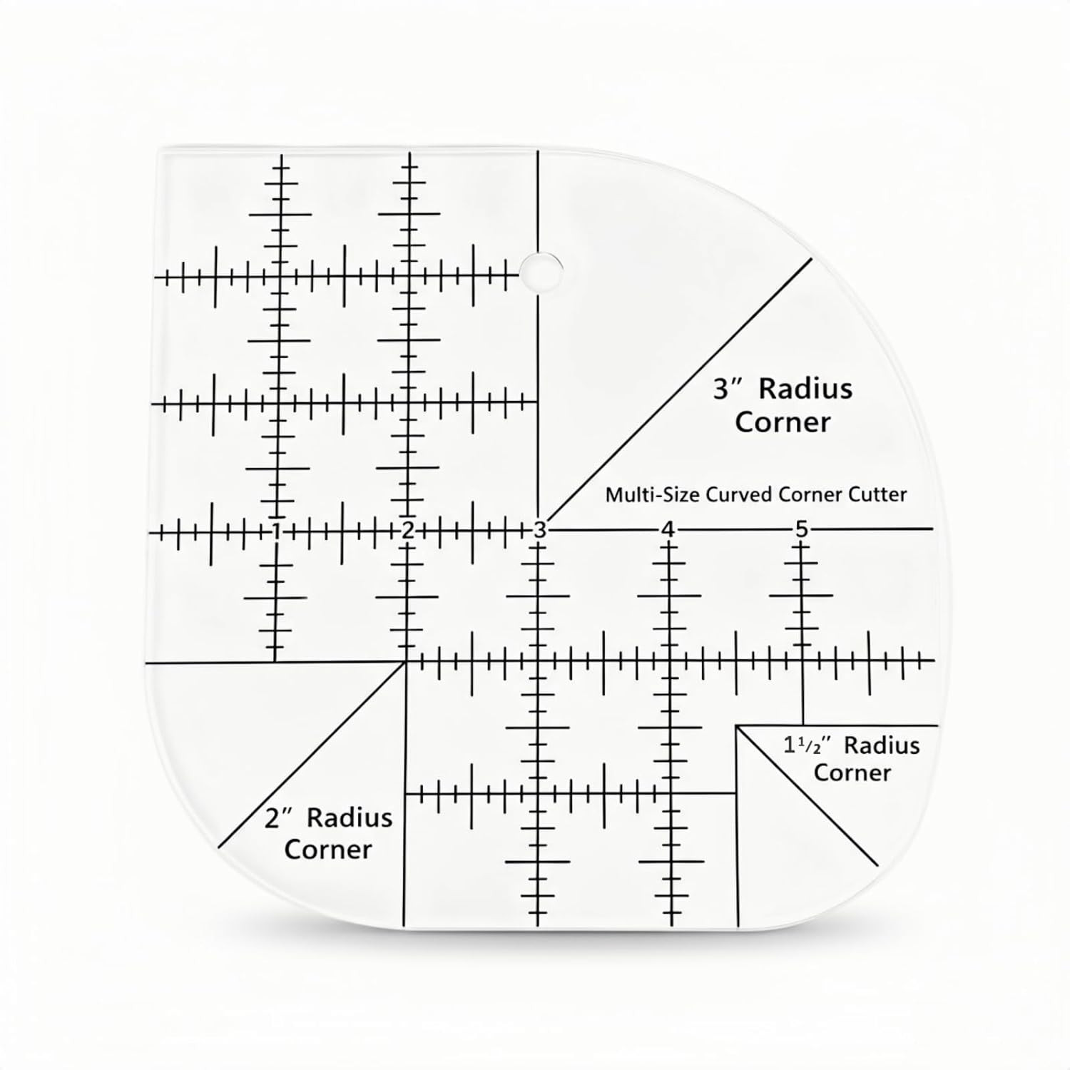 Curved Corner Cutter Quilting Ruler, Acrylic Patchwork Quilting Templates Tools,