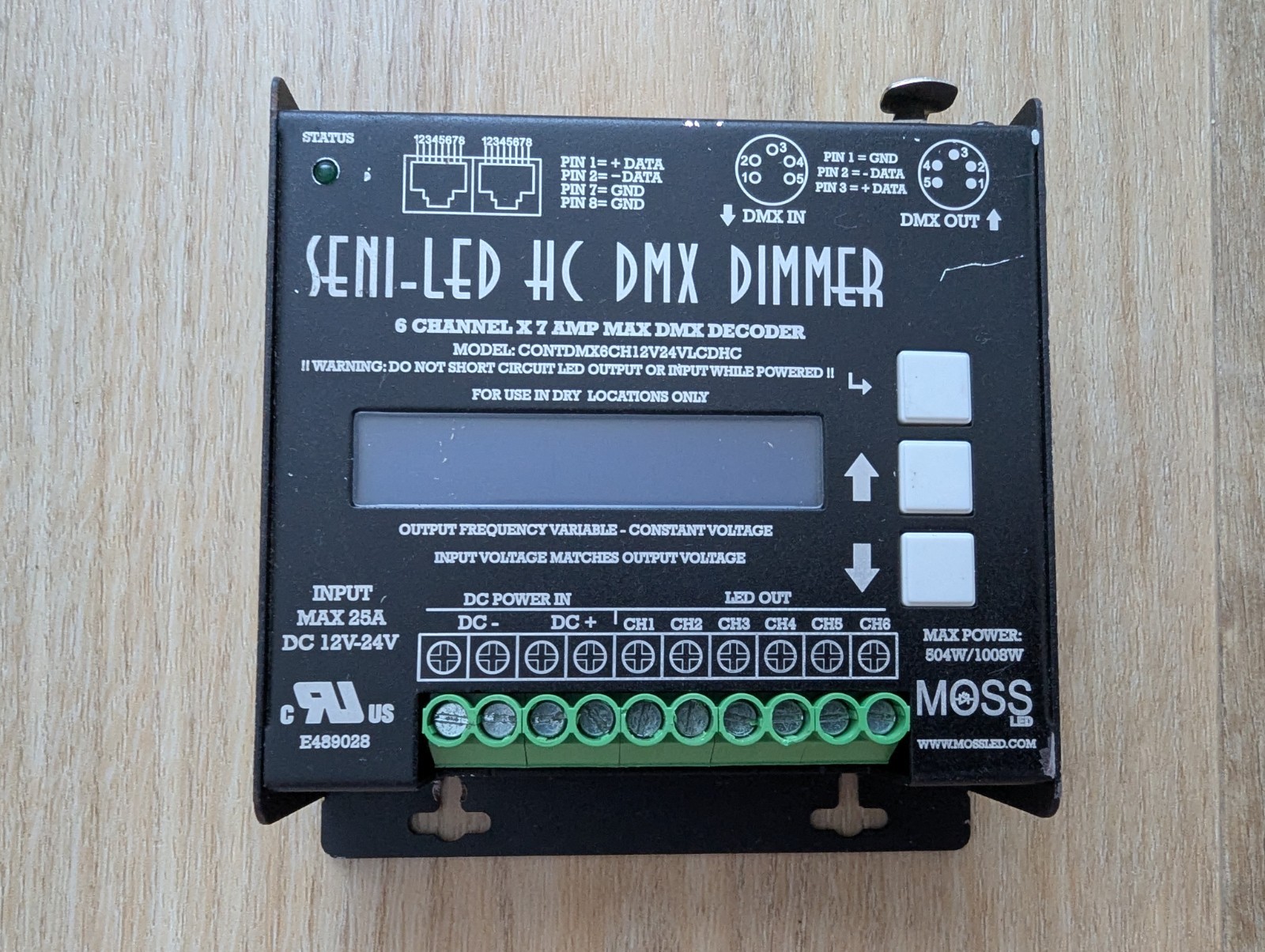 Used Moss Seni-LED High Current DMX - 6 Channel Dimmer