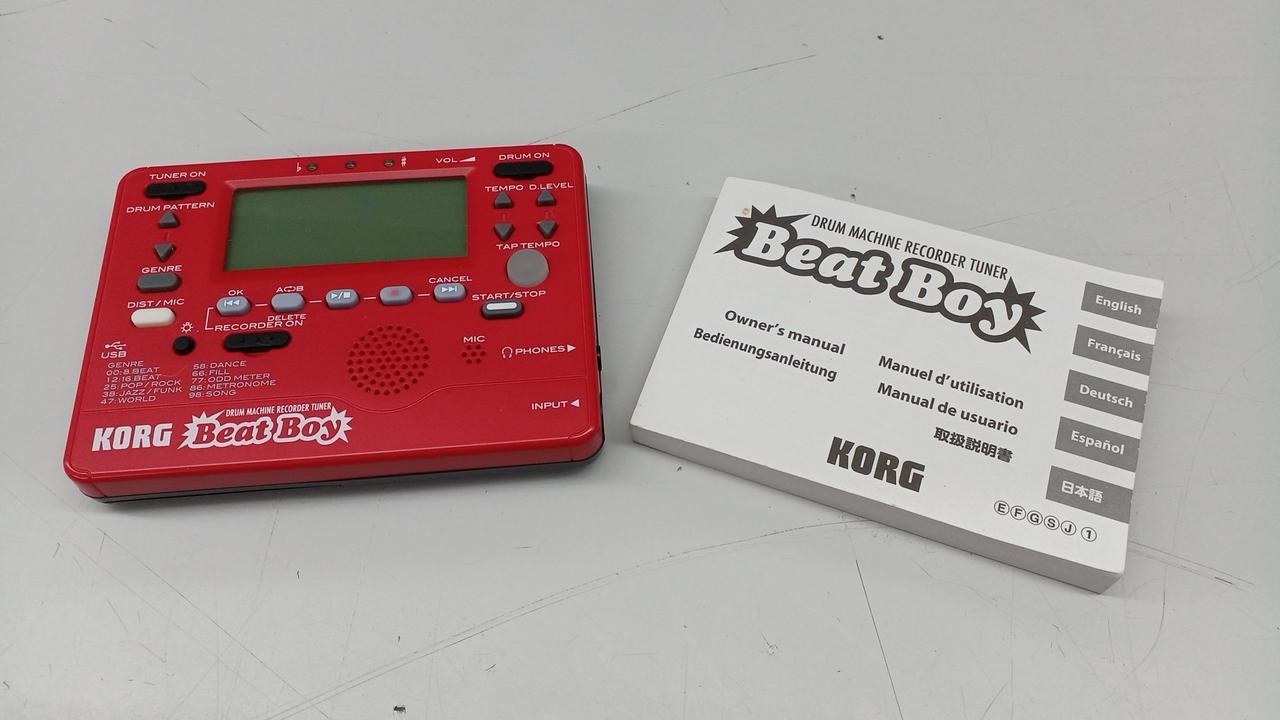 KORG BEAT BOY Drum Machine Recorder Tuner Samplers Red Recode Tuner Effector