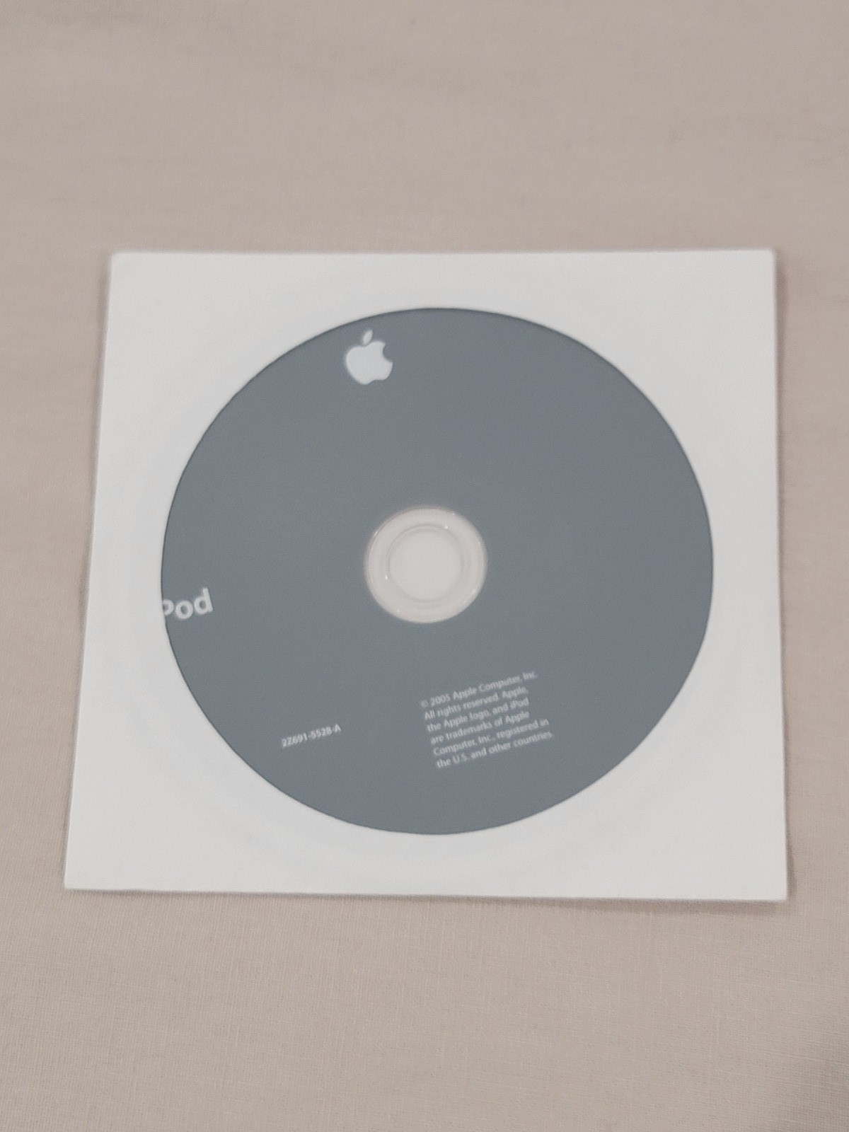 Apple iPod Software CD 2Z691-5528-A Drivers Utilities 2005 Mac Windows