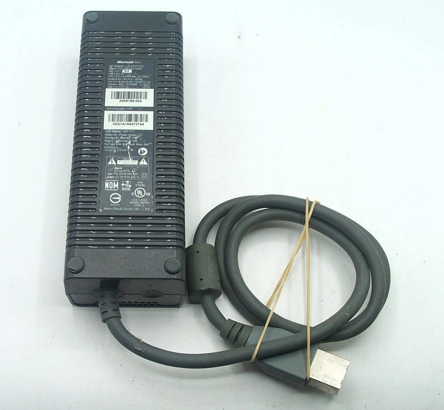 Microsoft  Xbox 360 AC Adapter PB-2201-02MX Power Cable OEM Authentic