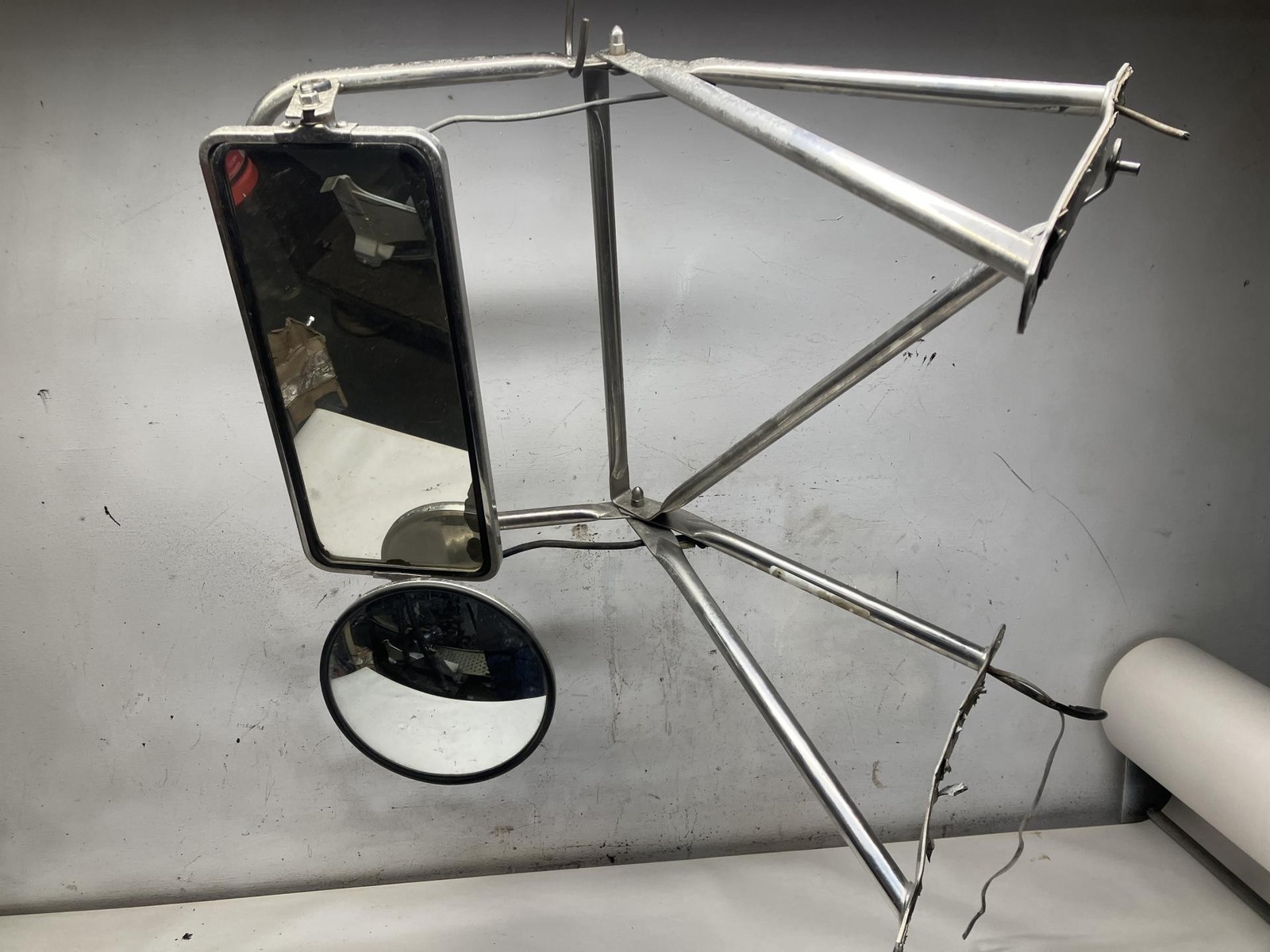 1987-2005 Peterbilt 378 STAINLESS Left/Driver Door Mirror - Used