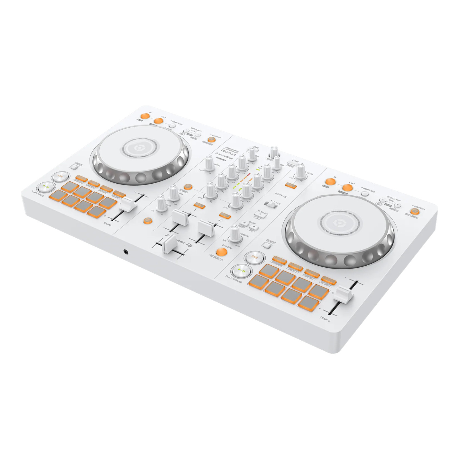 Pioneer DJ DDJ-FLX4 2-Channel DJ Controller for Rekordbox/Serato (White)