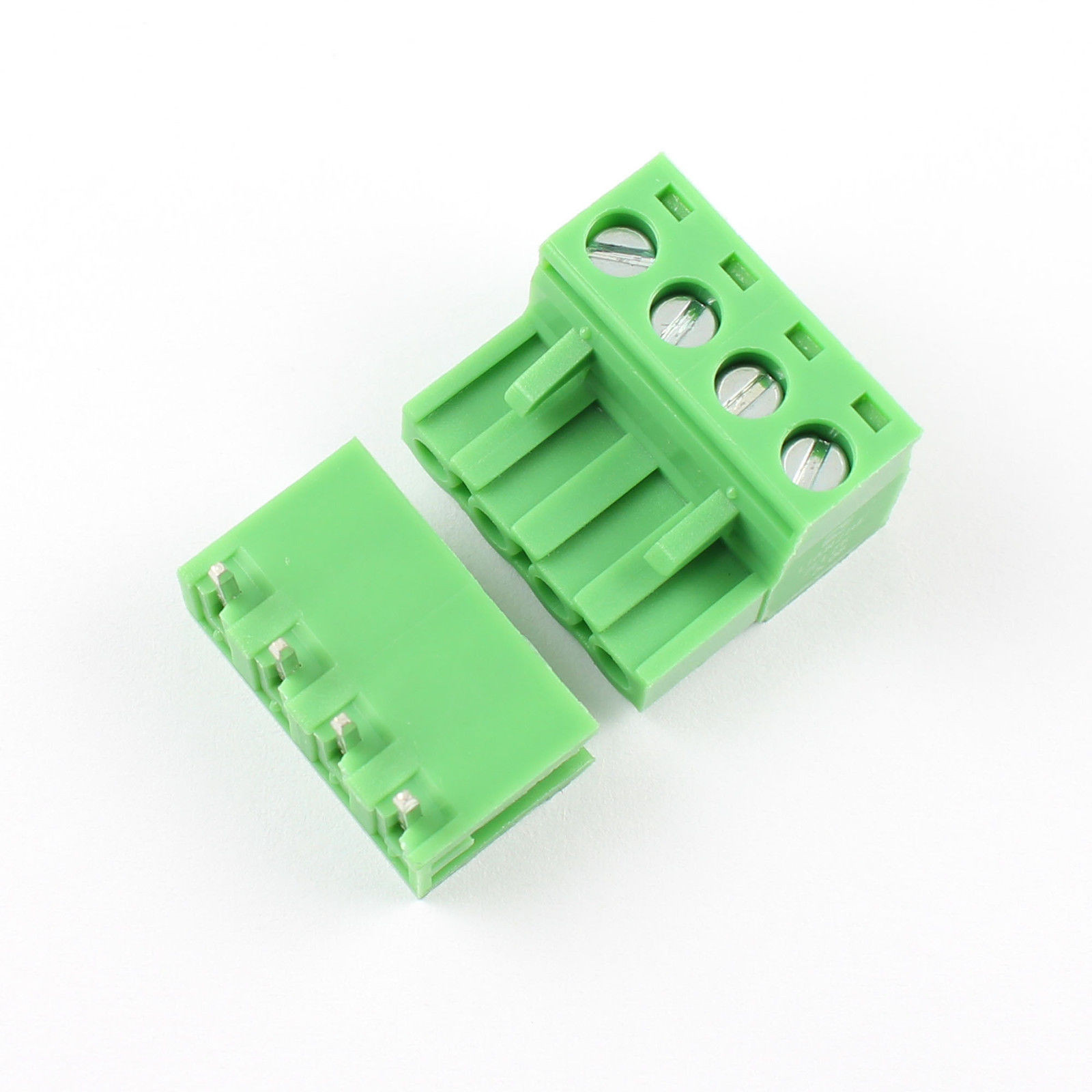 10Pcs 5.08mm 4 Pin Right Angle Screw Terminal Block Pluggable Plug Connector
