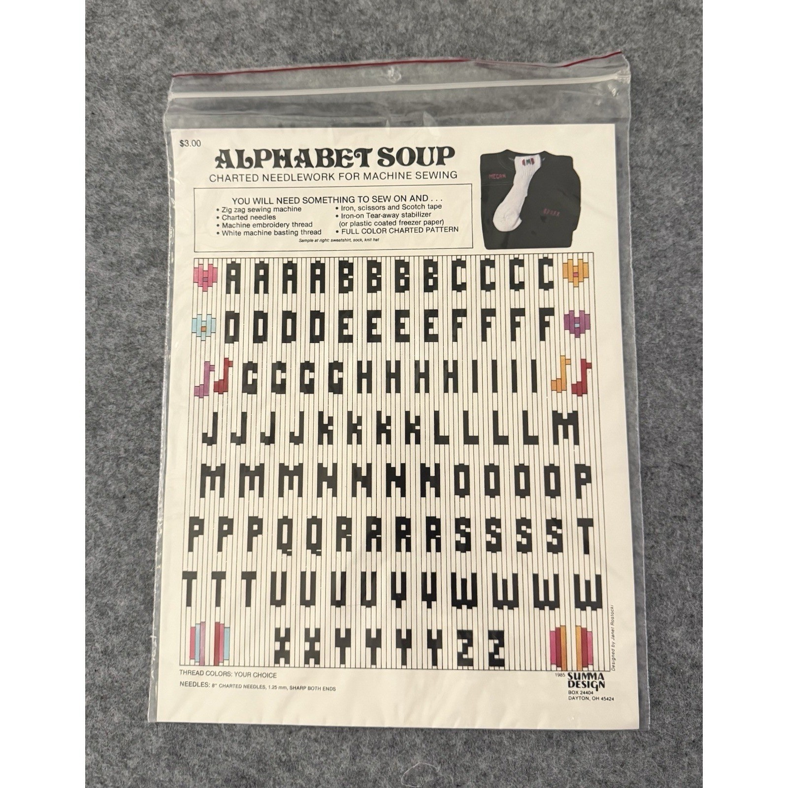 Charted Line Overlays & Summa Design Charted Needlework Pattern Leaflet Lot Of 4