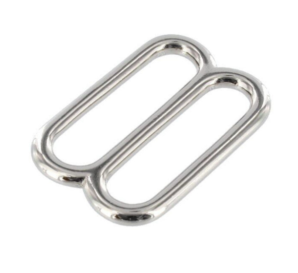 Bag of 30 Buckle Guy 20114 1-1/2" Nickel Matte Double Loop Slider Solid Brass-LL
