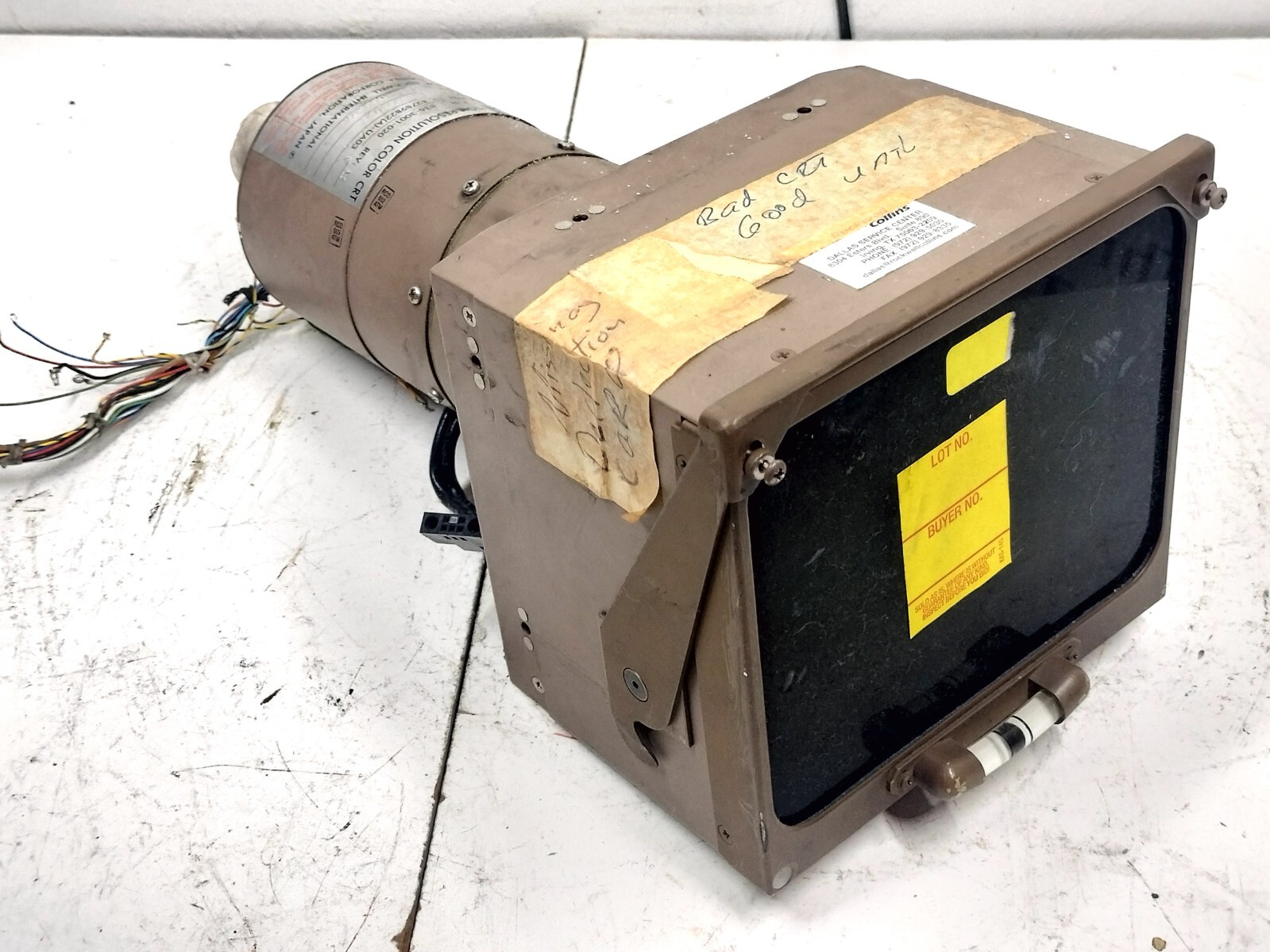 Toshiba Collins Display Unit CRT Toshiba 836-3001-020 - E2789B22(A)-UA03 #20