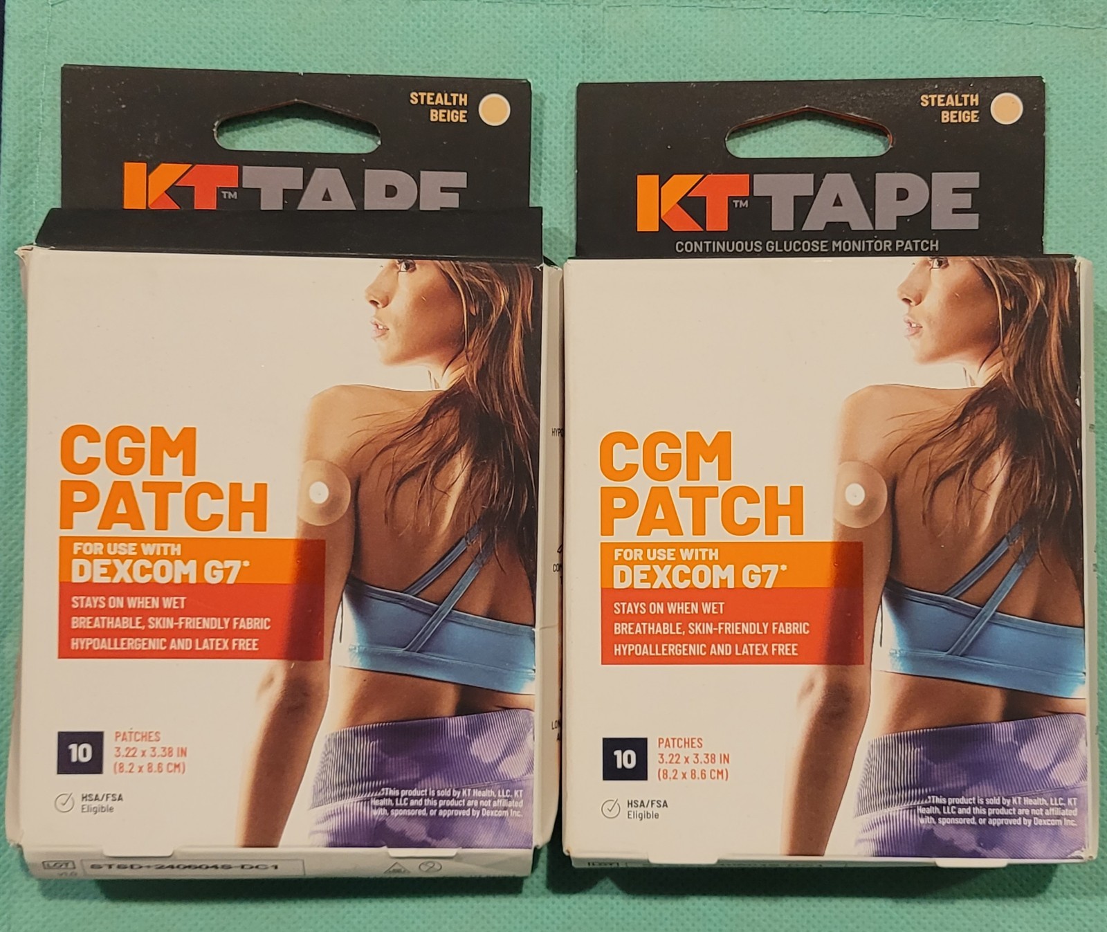 KT TAPE CGM PATCH DEXCOM G7 - LOT OF 2 - TOTAL OF 20 PATCHES