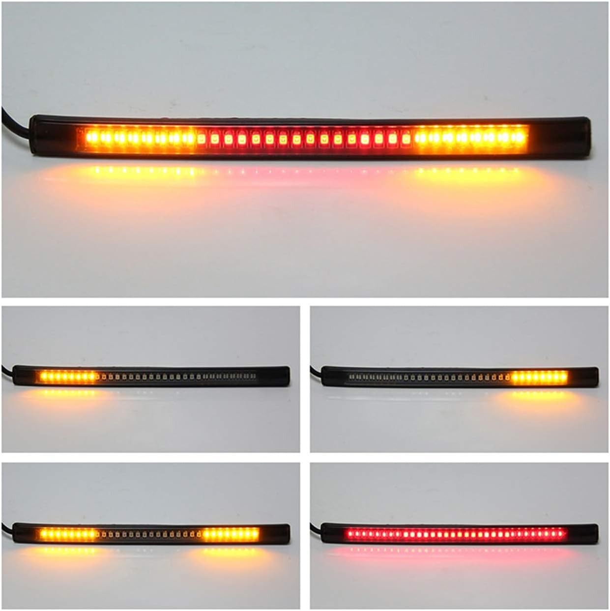 Motorcycle Light Bar Strip Tail Brake Stop Turn Signal License Plate Light