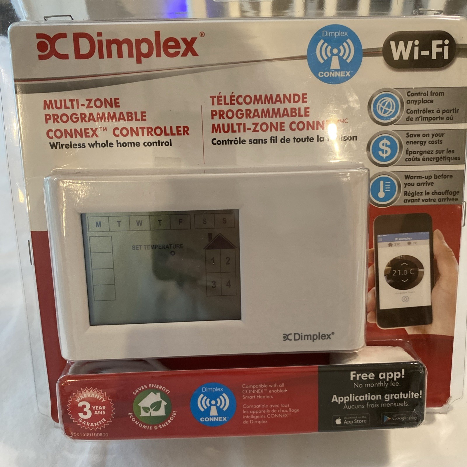 New Sealed Dimplex Multi Zone Programmable Connex Controller Thermostat CX-WIFI