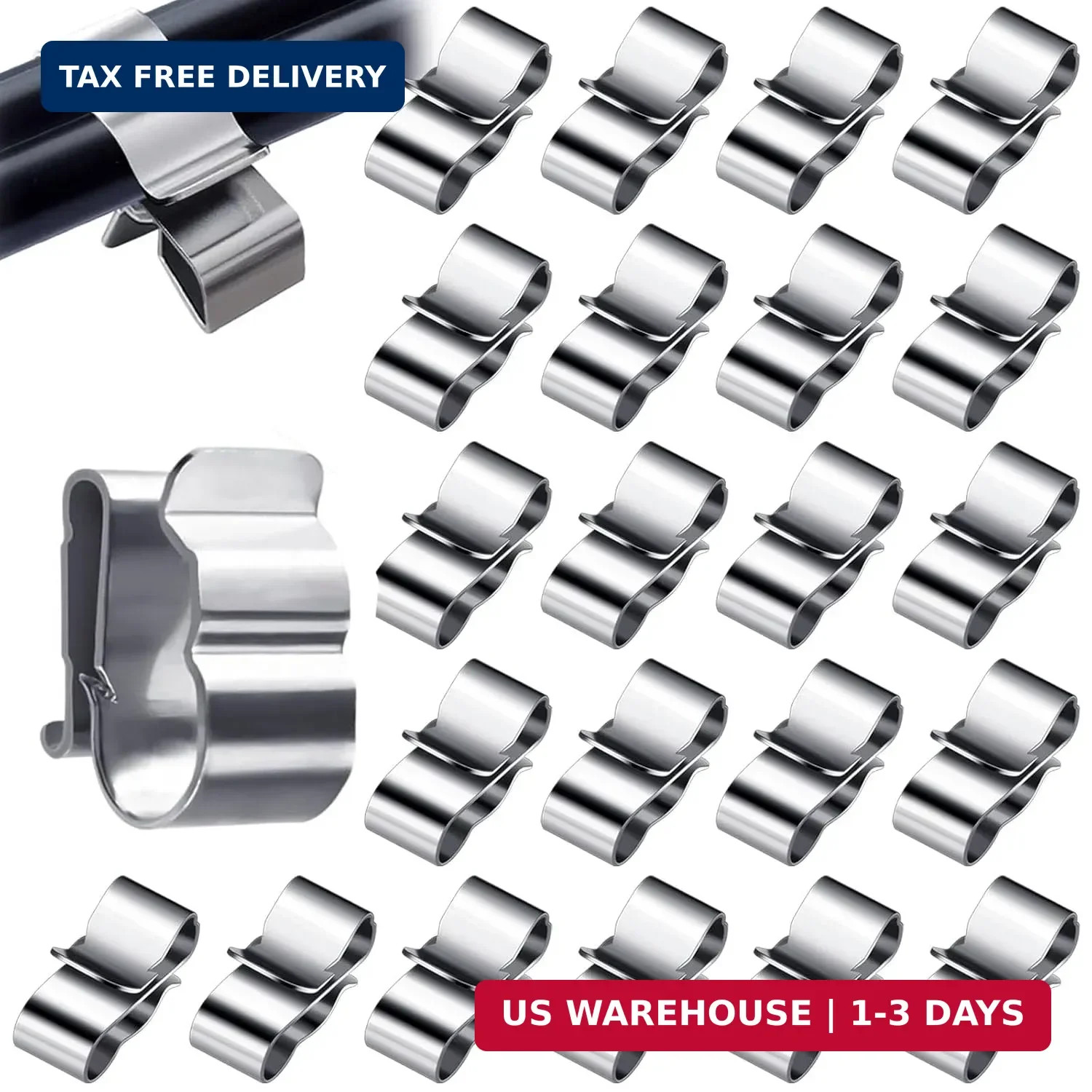 Trailer Frame Wire Clip Stainless Steel Metal Cable Clips Solar Panel Clip Doubl