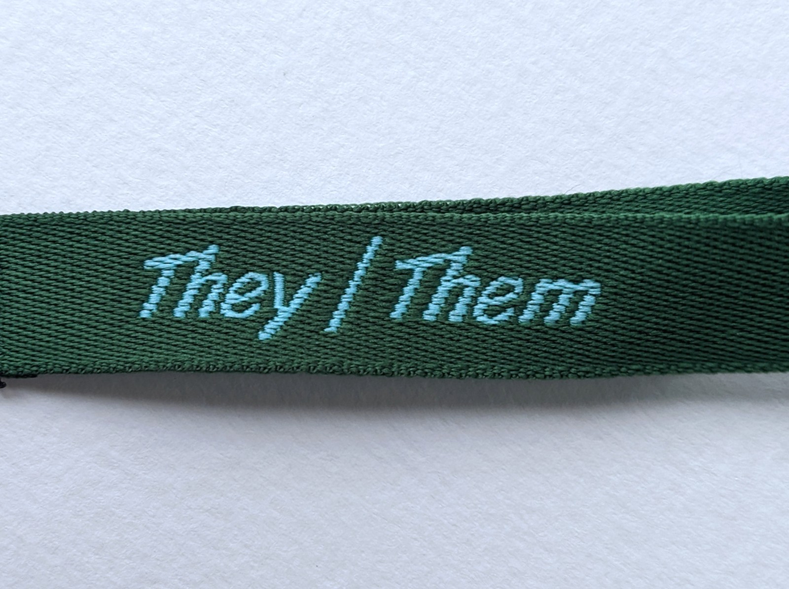 Pronoun Lanyard THEY/THEM for Work, College, School ID Card or Badge Keychain