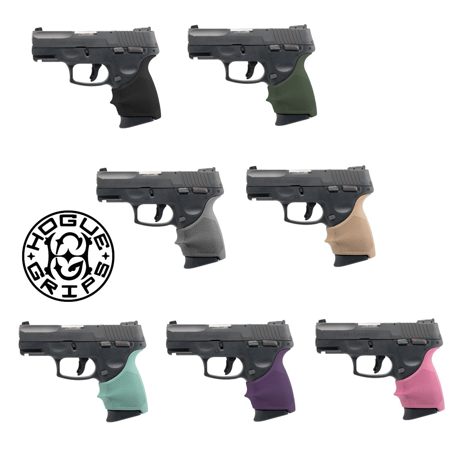 Hogue HandALL Beavertail Grip Sleeve Taurus G2c, G3c, G3XL, PT-111⭐Choose Color⭐