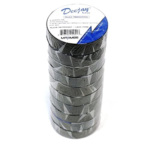Deejay LED TBHTAPEPVC Pvc Electrical Tape 6 10 Pack