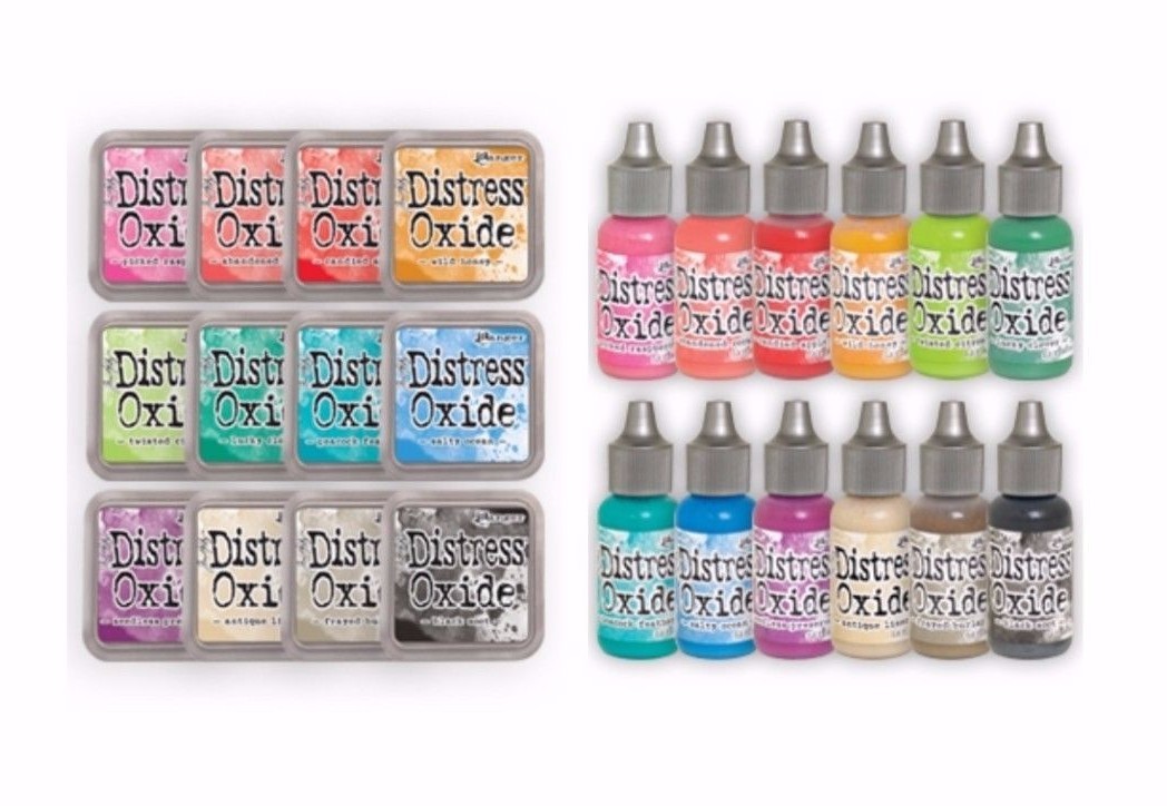 RELEASE 2 Ranger Tim Holtz DISTRESS OXIDE Ink Pads & Reinkers 12 Colors IN STOCK