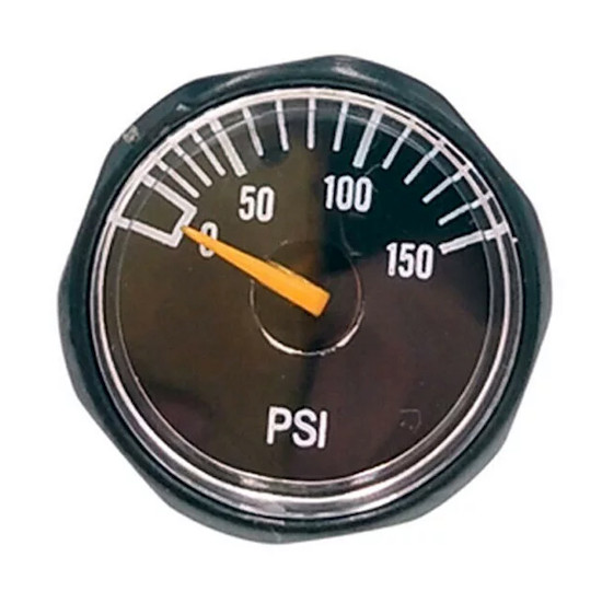 Airsoft 150psi Regulator Pressure Gauge 1" (25mm) 1/8 NPT - Black
