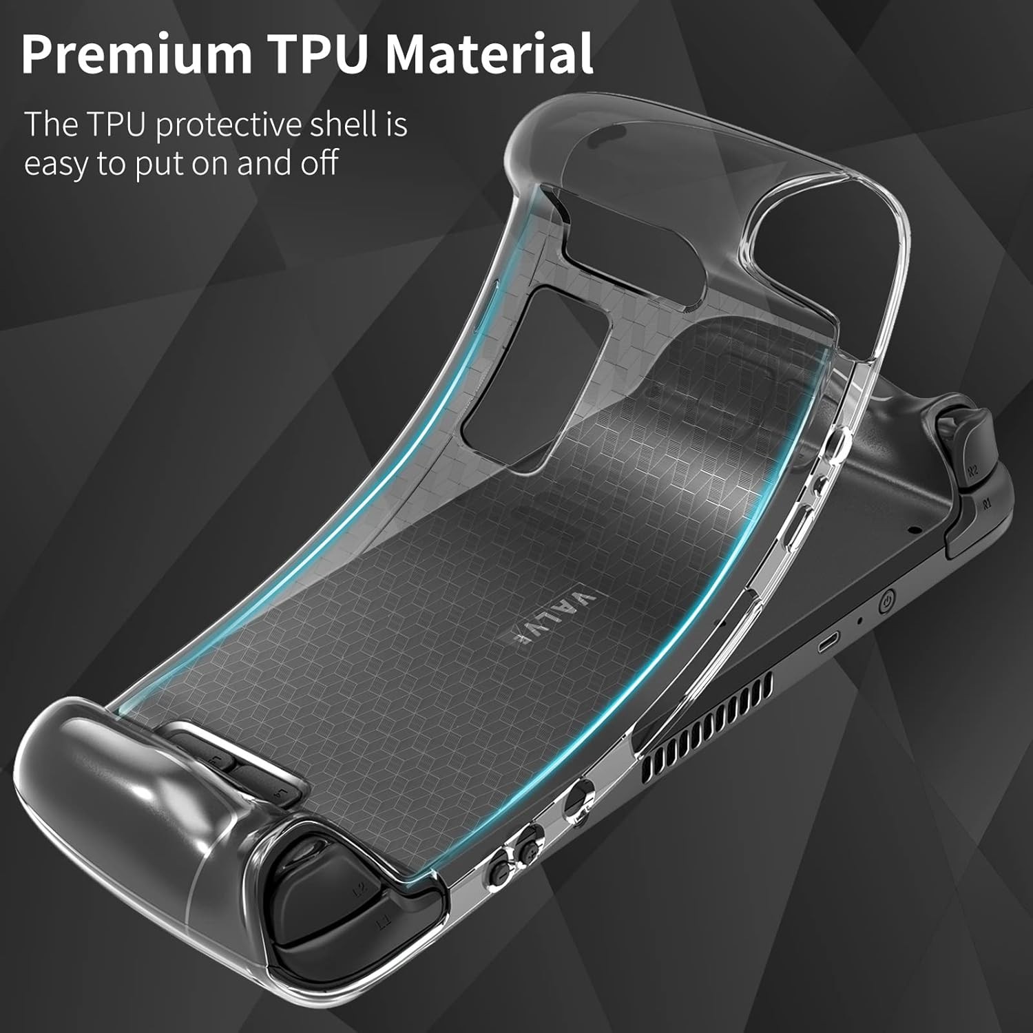 New Protective Case,TPU Soft Cover Protector for Steam Deck with Full Protection