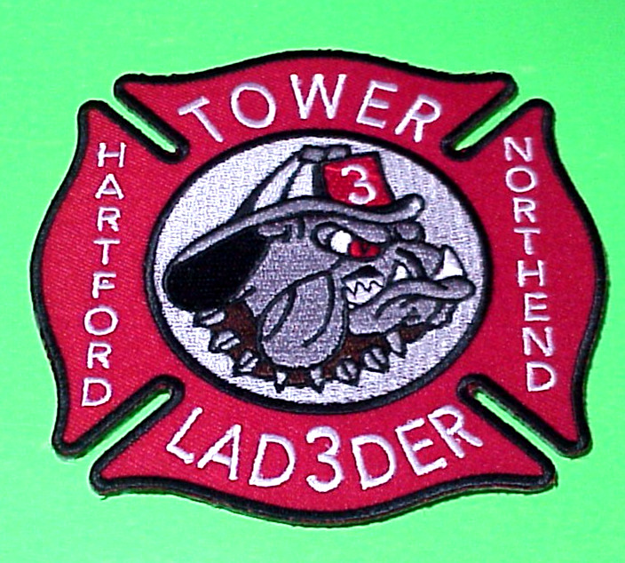 HARTFORD  NORTH END  CONNECTICUT 4"  TL 3  FIRE DEPT  PATCH  FREE SHIPPING!!!