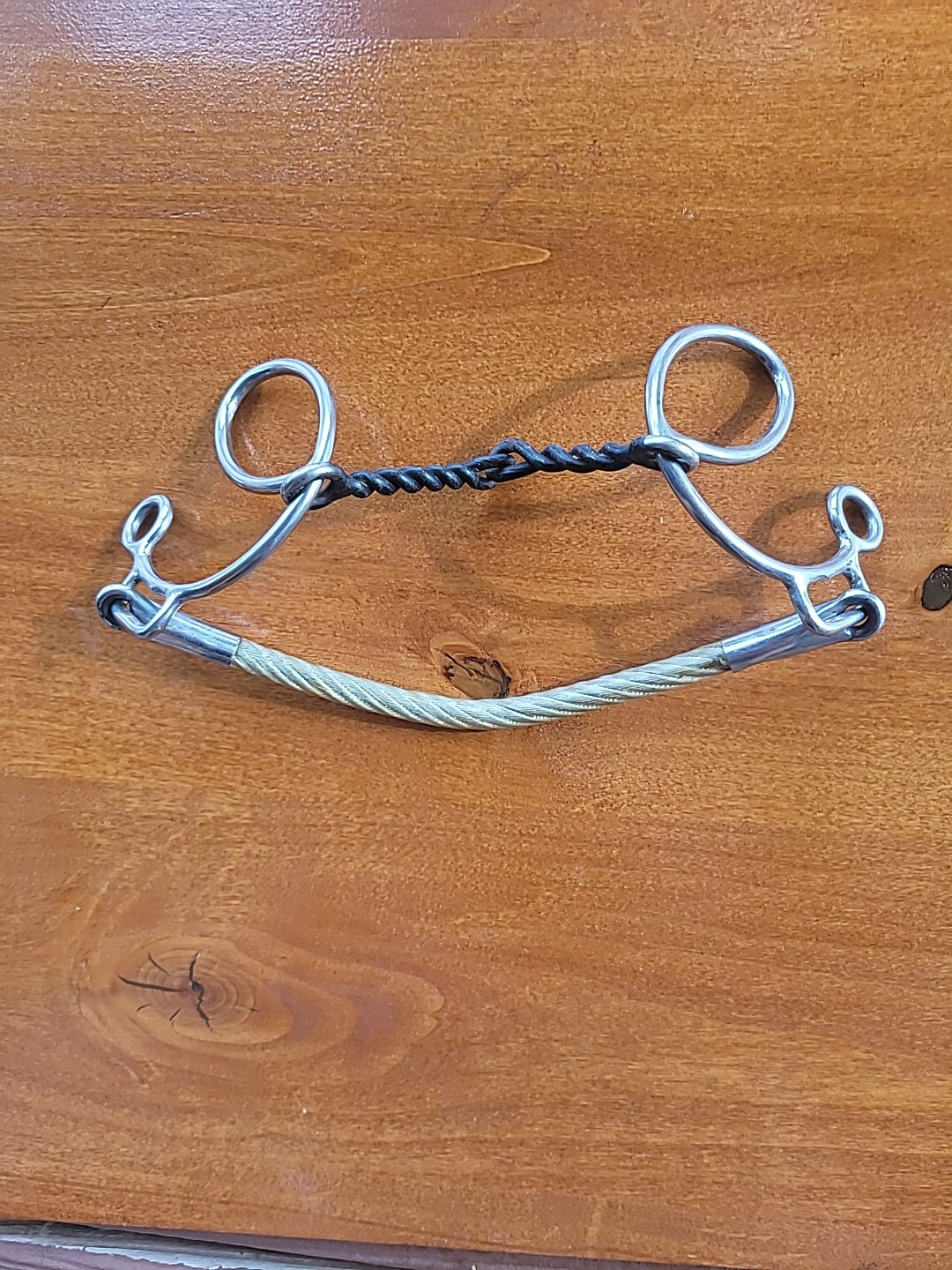 Half C Twisted Snaffle Rope Nose Combo New