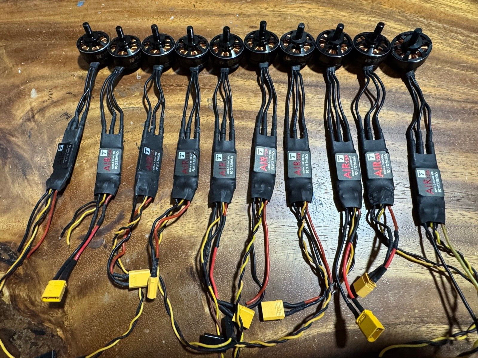 Lot of 10 Tiger Motors Air Gear AIR2205 2000kv CCW Motor with AIR 15A ESC