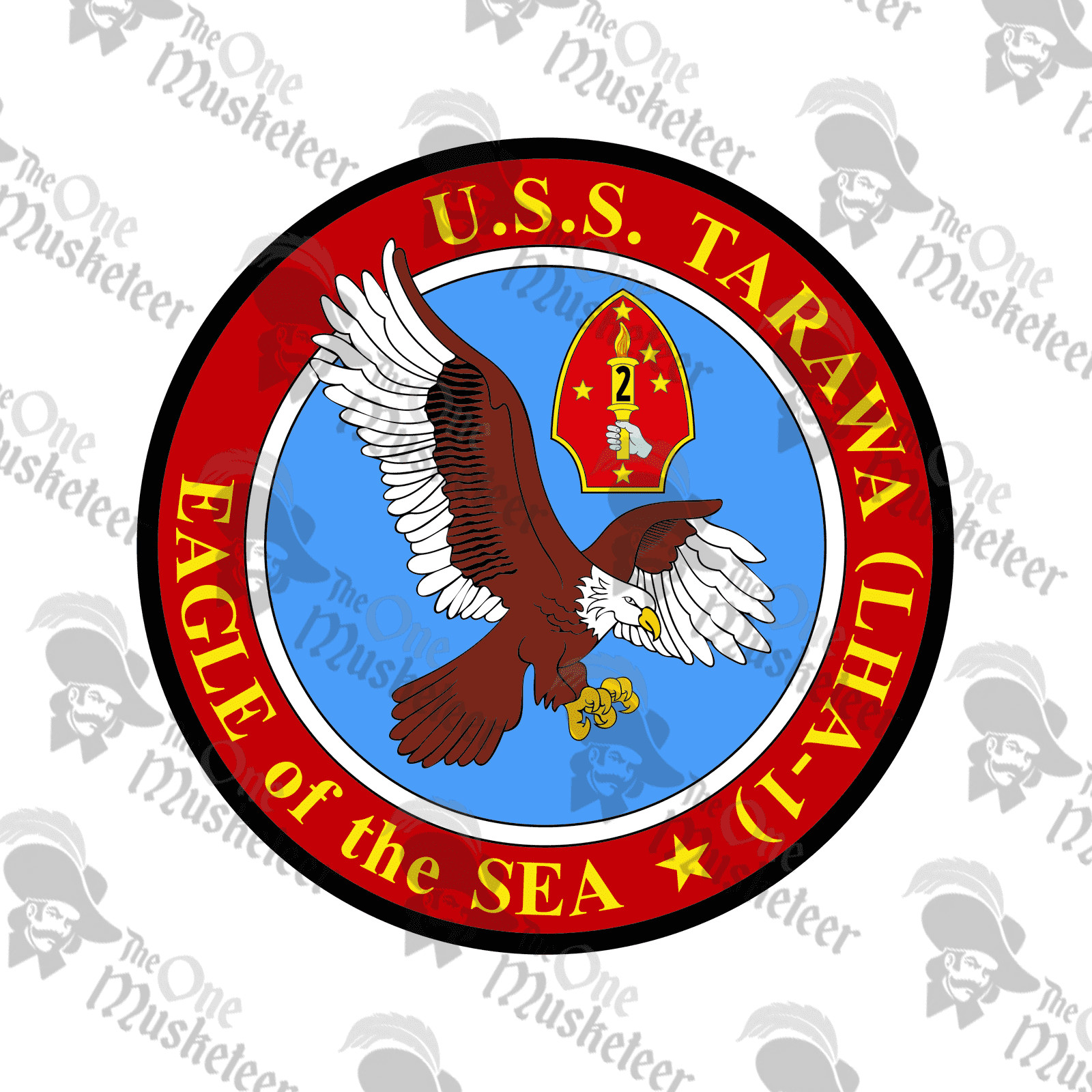 USS TARAWA LHA1 Emblem- DECAL, QUALITY 3M VINYL