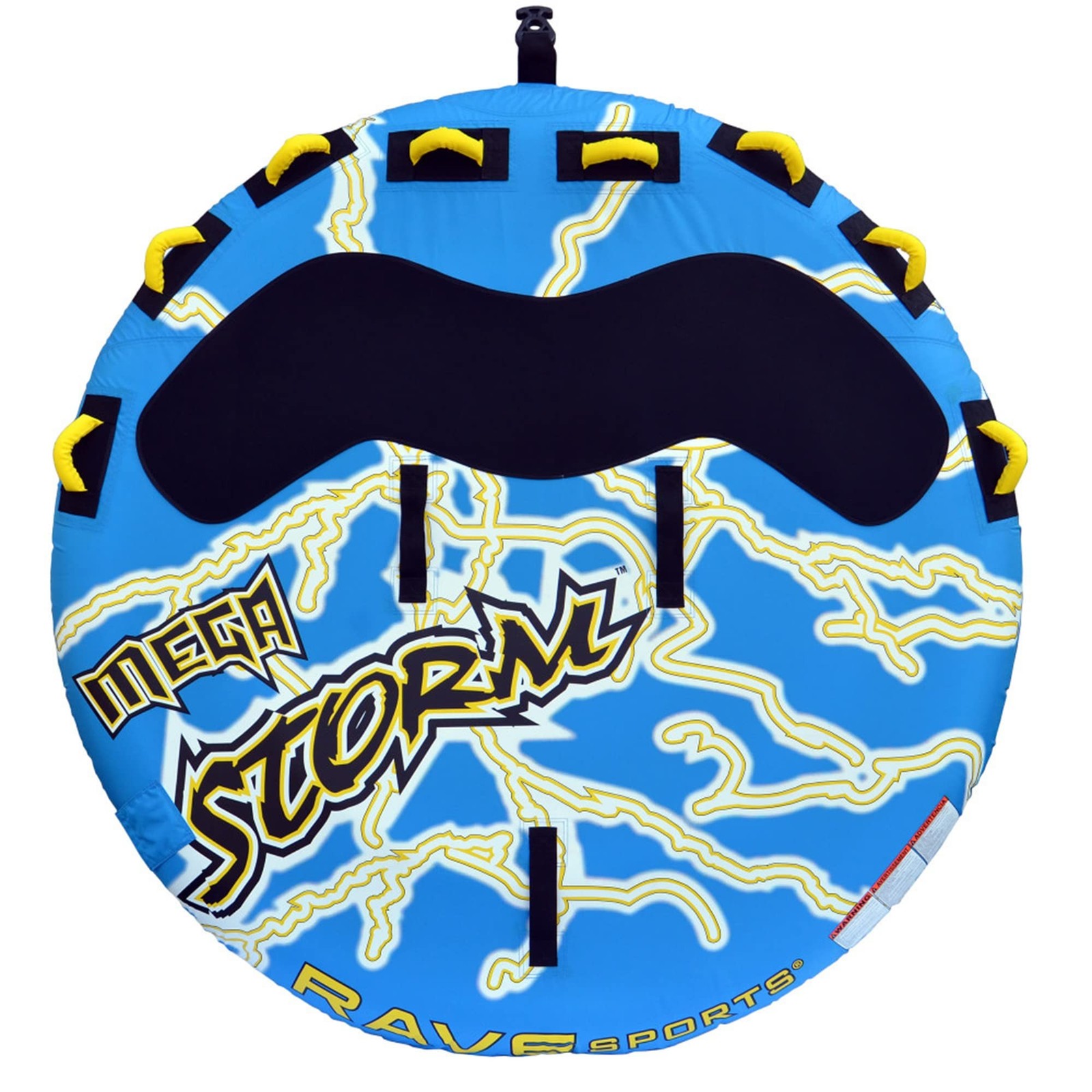 Rave Sports Mega Storm Boat Towable Tube - Inflatable Boating Tube for 1-4 Ri...