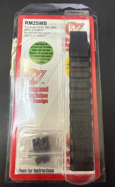 Weigand Combat Scope Base fits Ruger MKII and MKI (22/45 Etc) RM2SMB Black