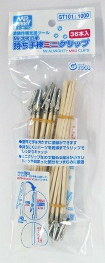 Mr.Hobby GT101 Mr.Almighty Mini Clip Stick(36pcs)Spray Paint Color Dry Tools
