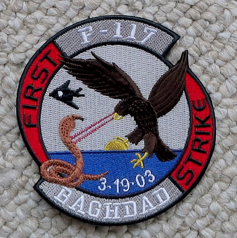 F117 Stealth Baghdad 3-19-03 AF Iraq Repro 4"X3 7/8"