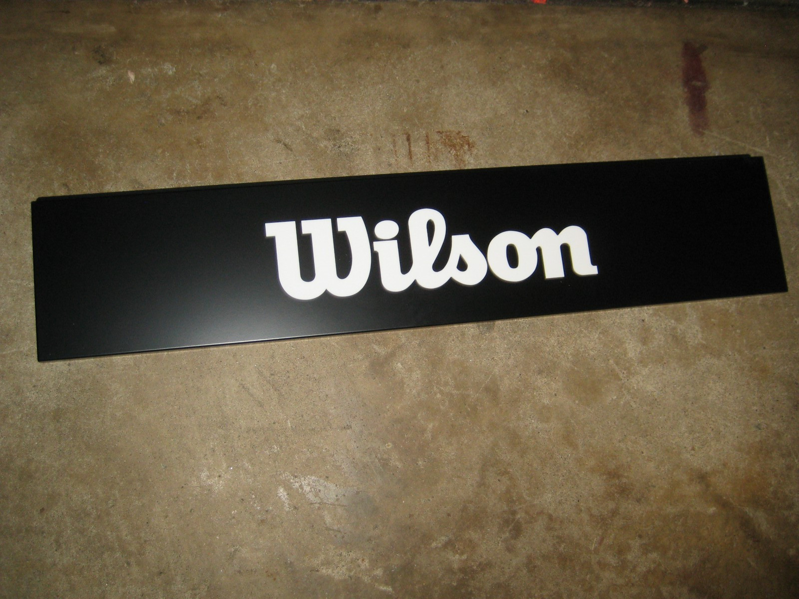 BRAND NEW    Wilson  logo  Metal  Slat wall  display sign  Black   39 x 8