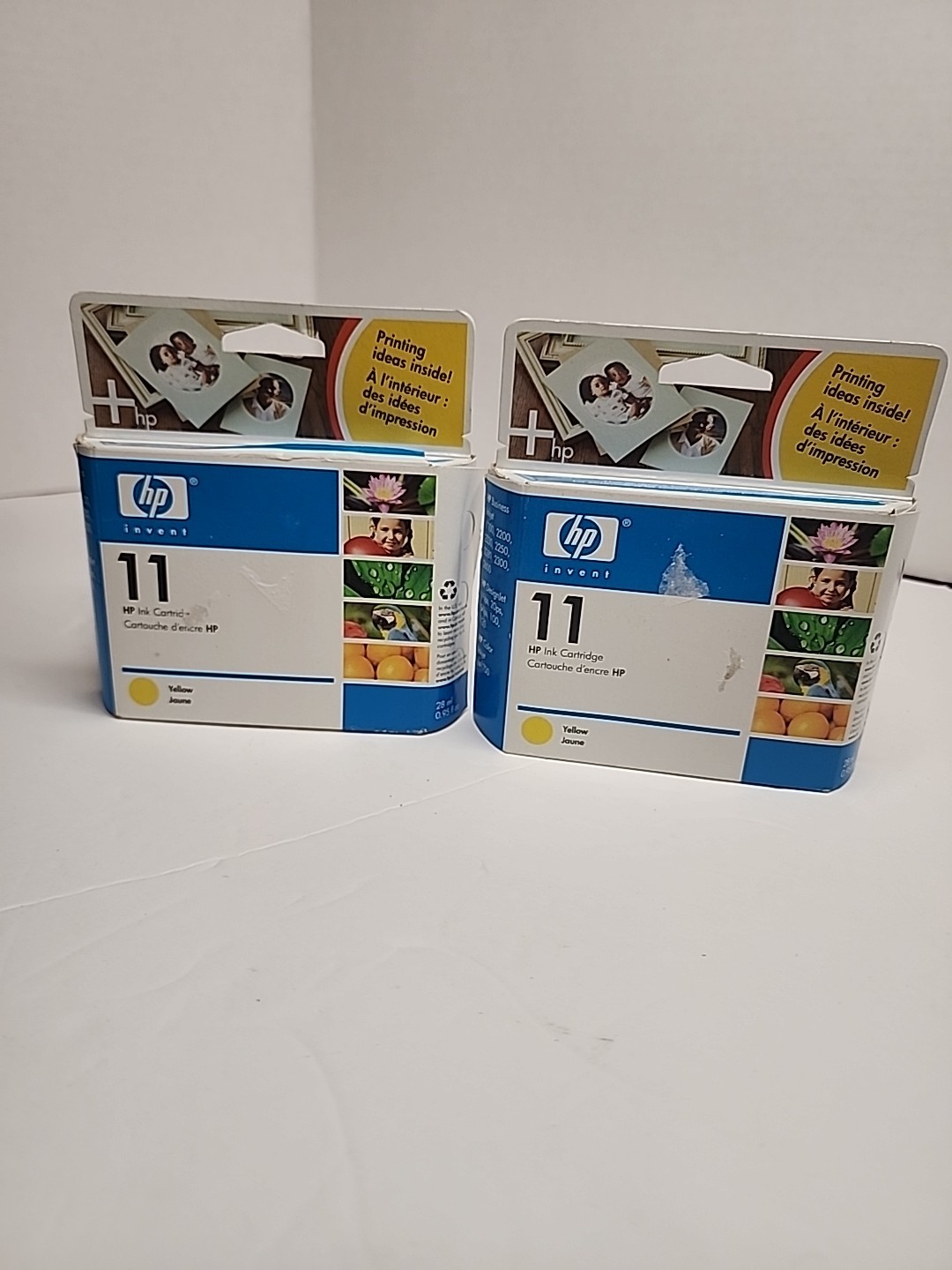 Lot of 2 New & Sealed Genuine HP 11 Ink Cartridge C4838A Expired
