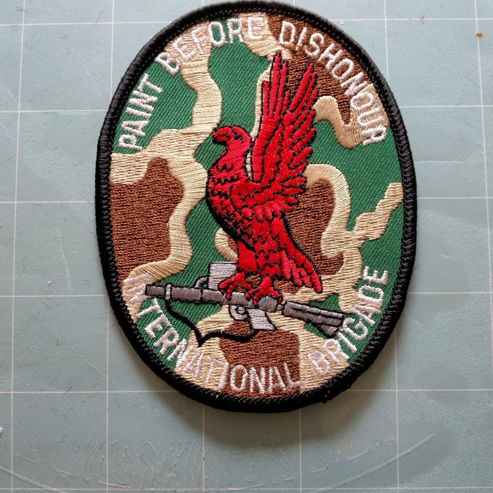 Paint Before Dishonour International Brigade Patch size 3x4.5