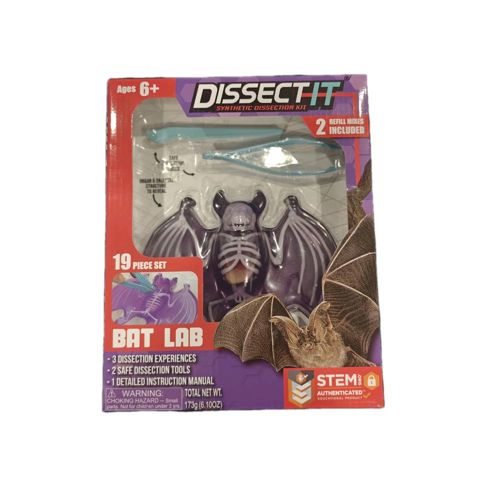 Dissect-It: Bat Lab Synthetic Dissection Kit, Kids Ages 6+
