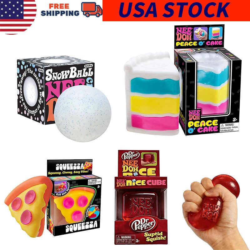 Nee Doh Peace O' Cake Sensory Squeeze Toy Stress Relief Fidget Kids Adults Gift