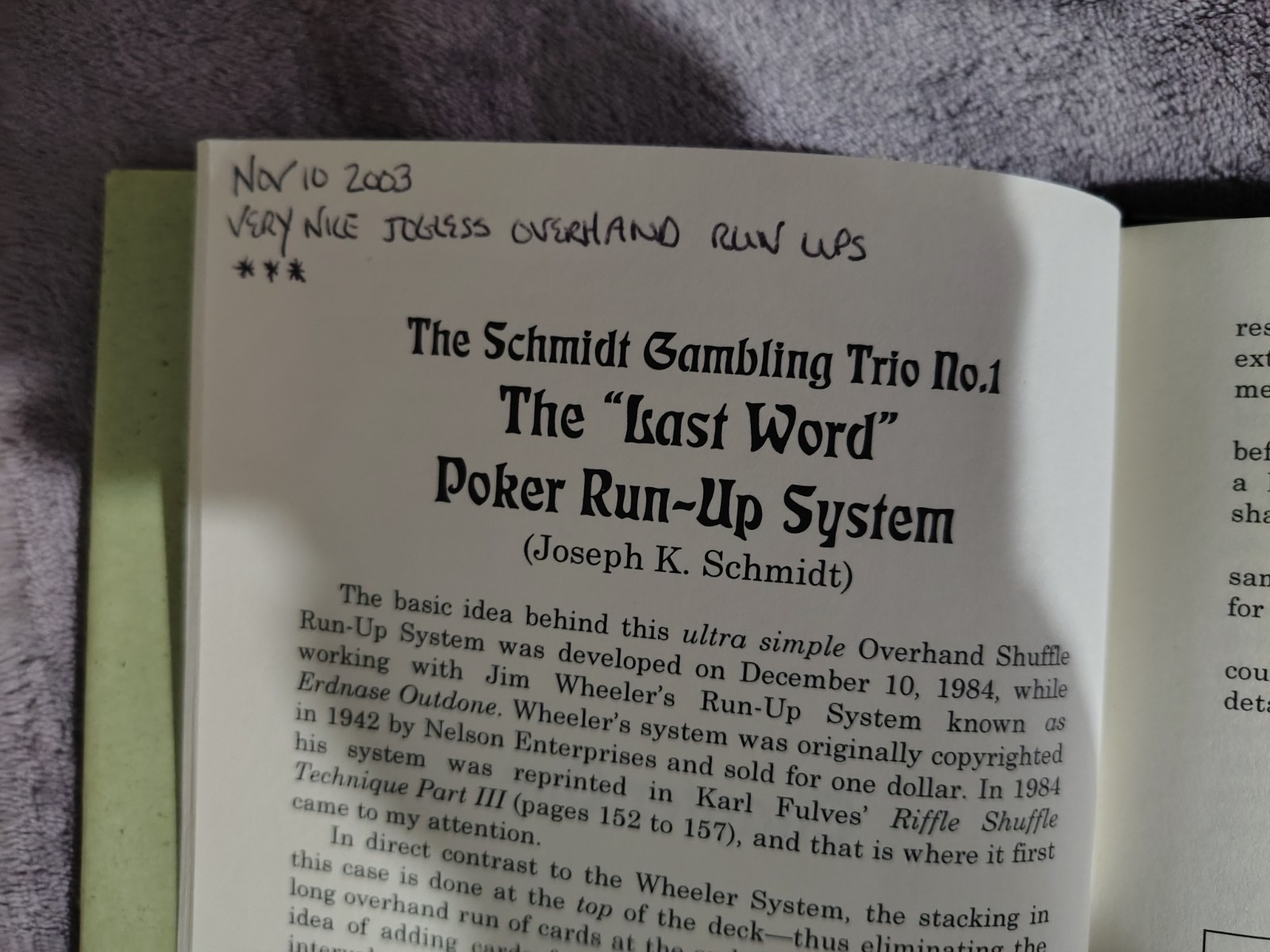 New Card Control Systems By Joseph K. Schmidt - OOP Card Magic Book