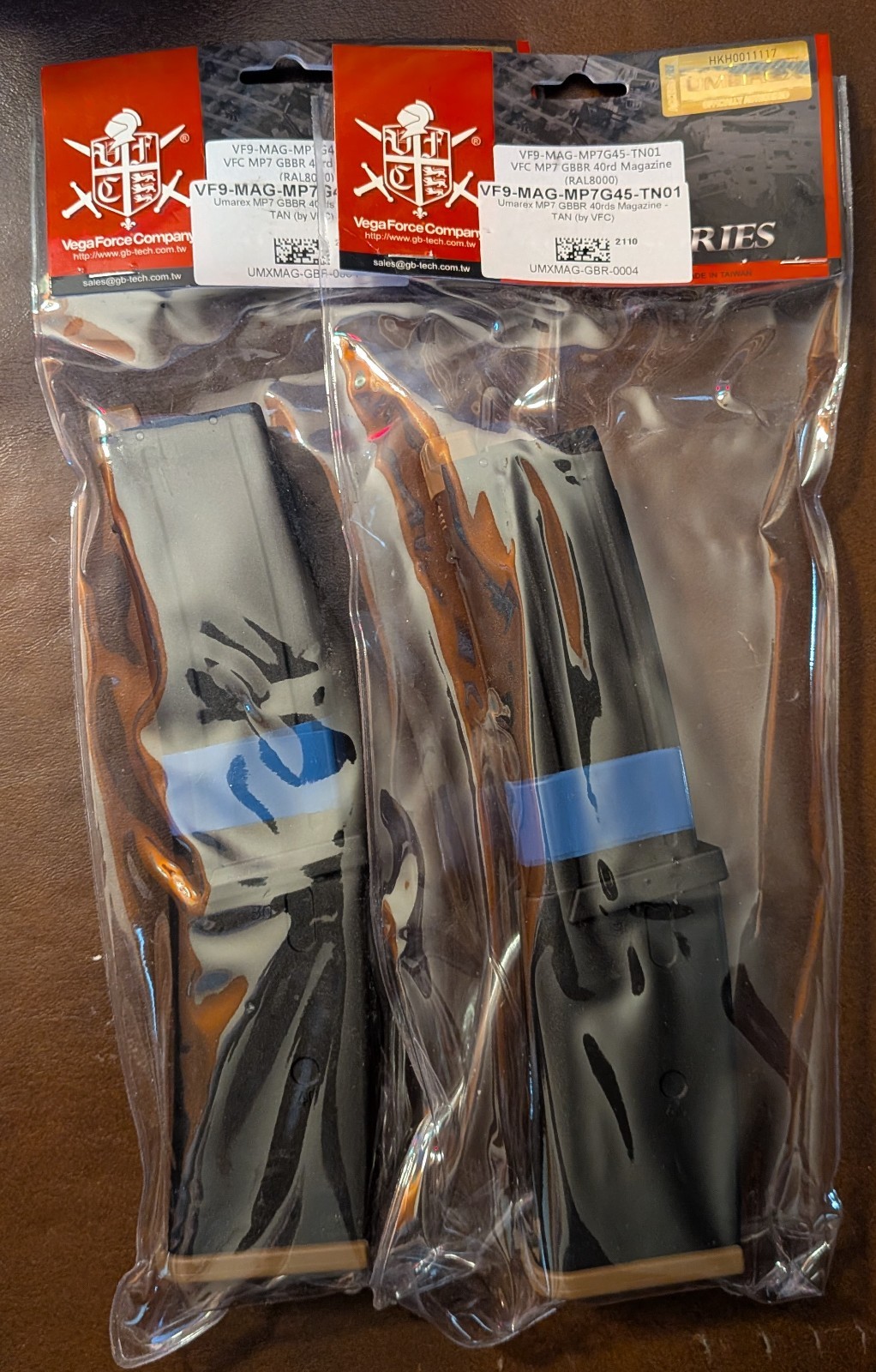 Umarex MP7 GBBR 40rd Airsoft Gun Magazines ~ NEW ~ VegaForce Company
