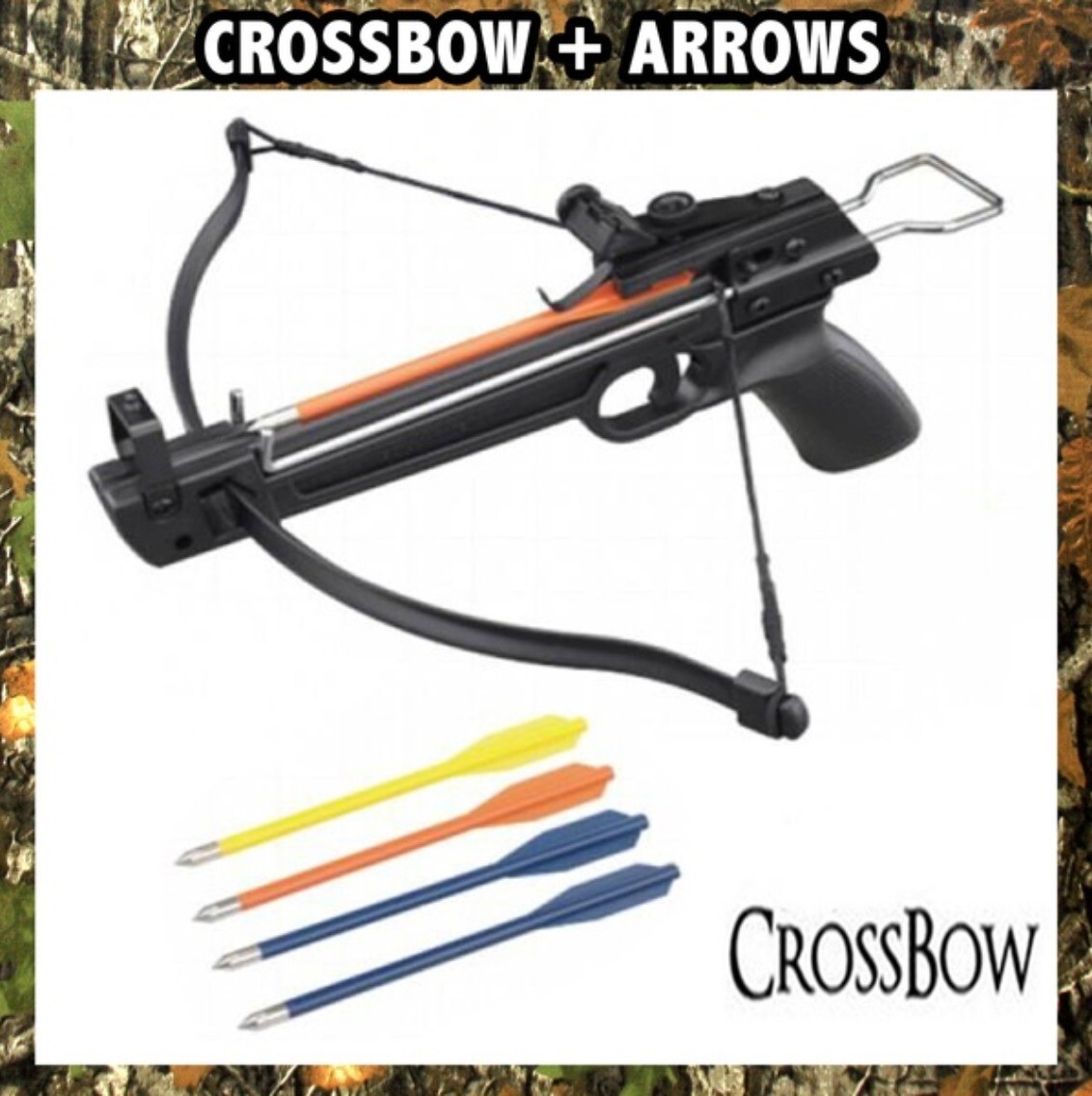MINI 50 LB ARCHERY HUNTING Gun PISTOL CROSSBOW W/ THREE BOLTS ARROWS XBOW SET