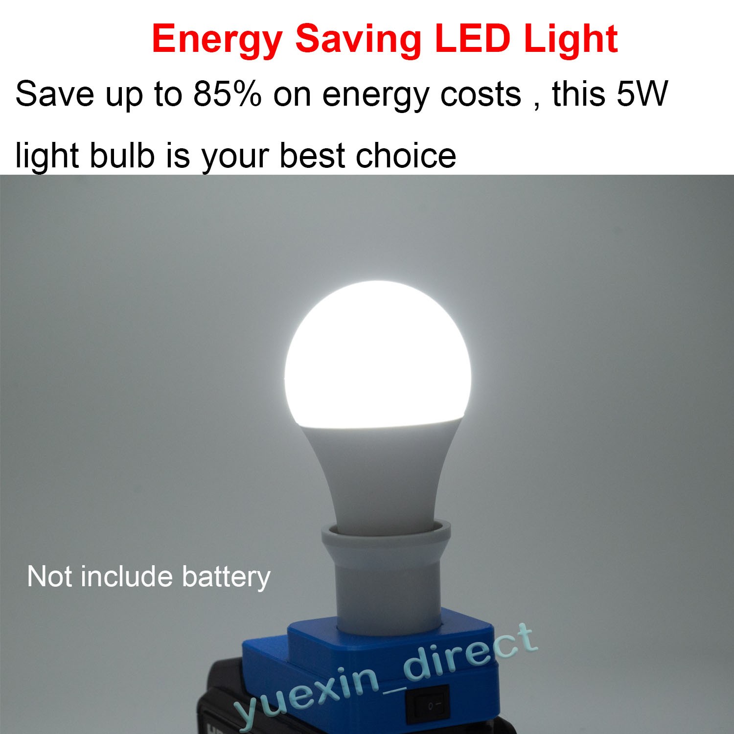 For Hercules 20V Series Battery Powered E27 Bulb Lamp Emergency LED Work Light
