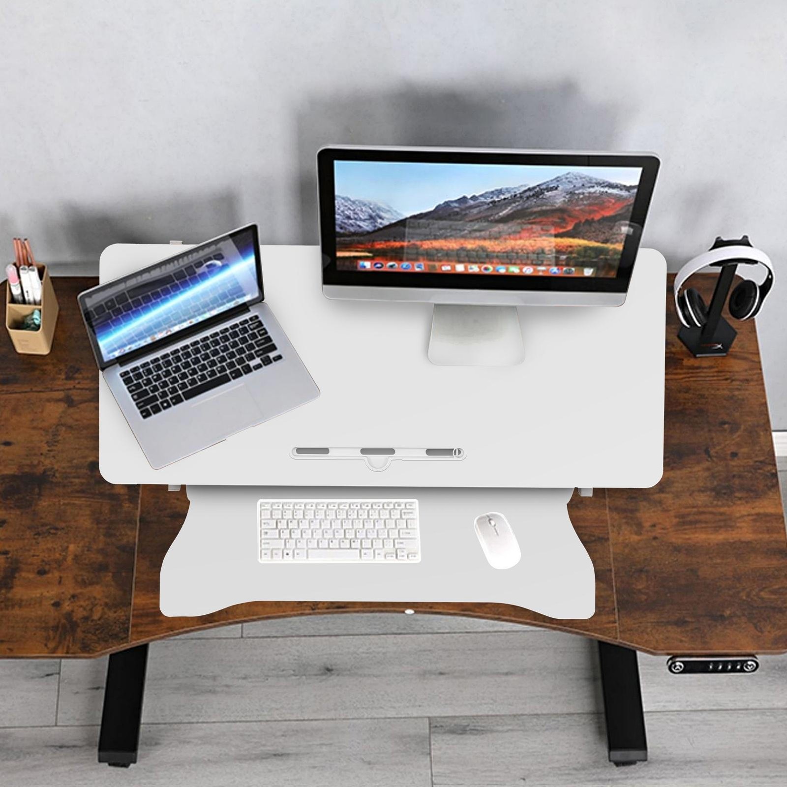 37" Height Adjustable Home Office Desk Converter Computer Desk Riser