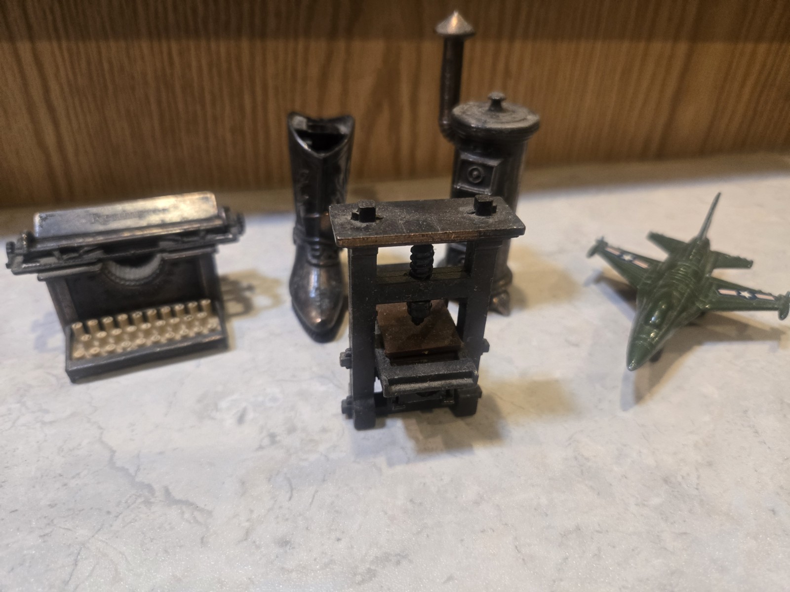 Vintage Lot Of 5  Miniature Die Cast Metal Pencil Sharpener's