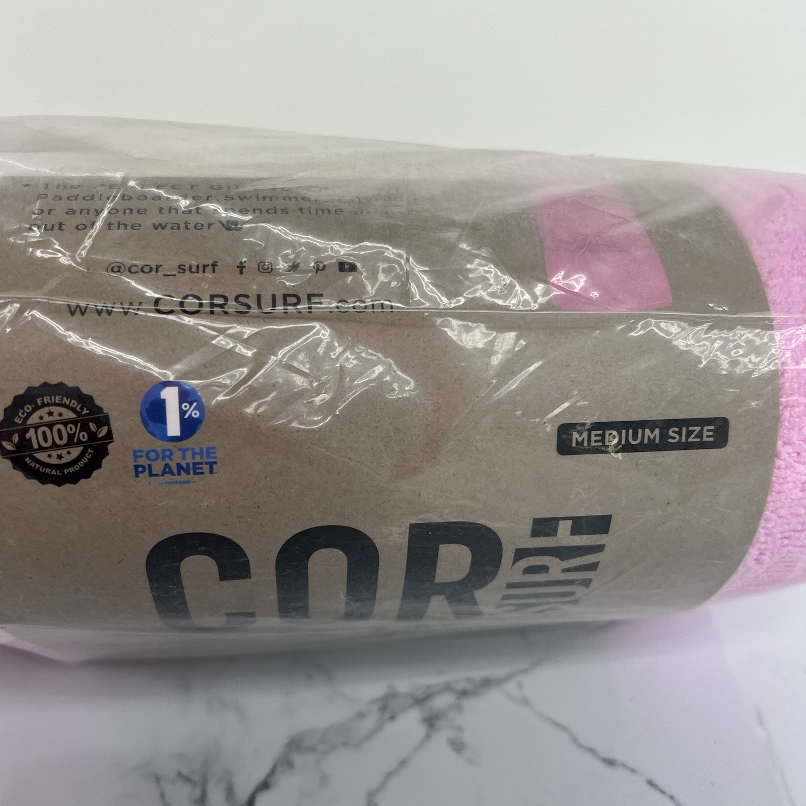 COR Surf Changing Towel/Robe-w/Hood & Pockets Size Medium - Pink Microfiber New