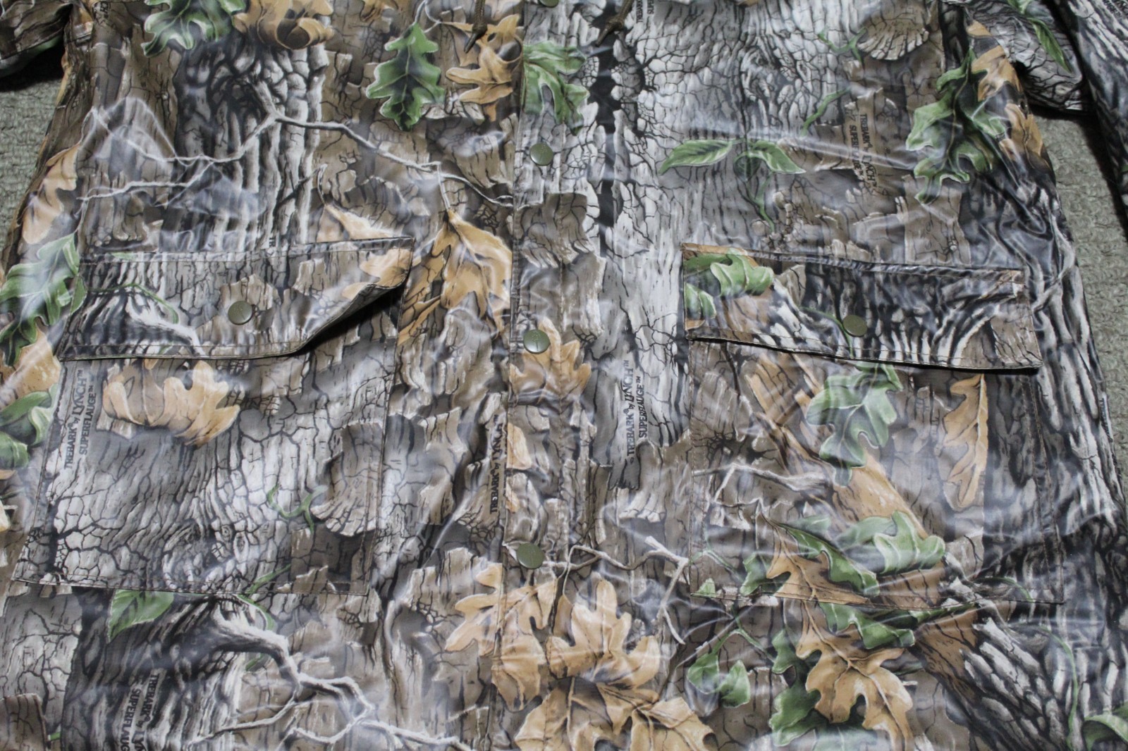Cedar Key Trebark Lynch Superflage PVC Quilted Snap-Front Hunting Jacket Medium